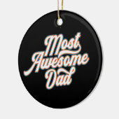 最も素晴らしパパの父の日 |オーナメント セラミックオーナメント (左)