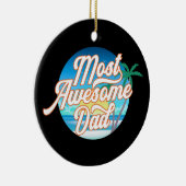 最も素晴らしパパの父の日 |オーナメント セラミックオーナメント (右)