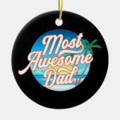 最も素晴らしパパの父の日 |オーナメント セラミックオーナメント (正面)