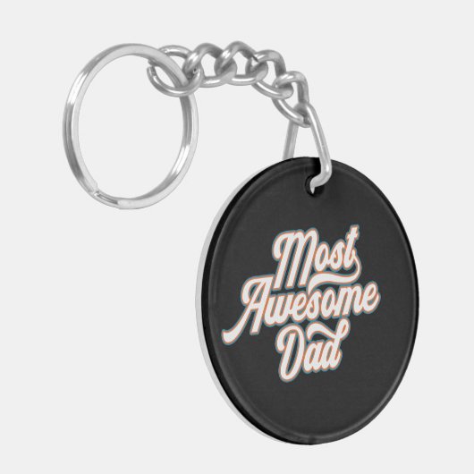 最も素晴らしパパの父の日 |キーチェーン キーホルダー (正面左)