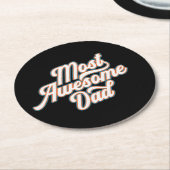 最も素晴らしパパの父の日 |コースター ラウンドペーパーコースター (アングル)