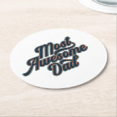 最も素晴らしパパの父の日 |コースター ラウンドペーパーコースター (アングル)