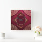 最も美しいカリグラフスタイル スクエア壁時計 (ホーム)