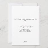 最も美しいギフトベビーの初めてのクリスマス写真 シーズンカード (裏面)