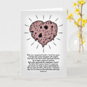 最も美しいハート カード (黄色い花)