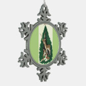 最も美しいヴィンテージクリスマスディアトインデア スノーフレークピューターオーナメント (左)