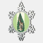 最も美しいヴィンテージクリスマスディアトインデア スノーフレークピューターオーナメント (右)