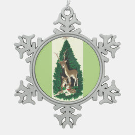 最も美しいヴィンテージクリスマスディアトインデア スノーフレークピューターオーナメント