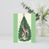 最も美しいヴィンテージクリスマストインデナーファミリー シーズンポストカード (スタンド正面)