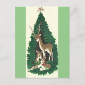 最も美しいヴィンテージクリスマストインデナーファミリー シーズンポストカード (正面)