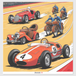 最も美しい古いレーシングカー シール