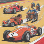 最も美しい古いレーシングカー シール (正面)