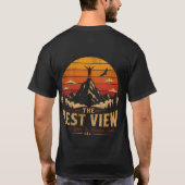 最も美しい景色は最も厳しい道の先に Tシャツ (裏面)