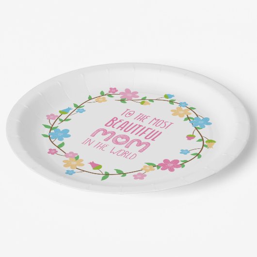 最も美しい母の日|紙プレート ペーパープレート (アングル)