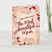 最も美しい母をパーソナライズ カード (正面)