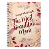 最も美しい母をパーソナライズ ノートブック (正面)