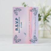 最も美しい色の招待カード RSVP (スタンド正面)