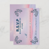 最も美しい色の招待カード RSVP (正面/裏面)