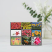 最も美しい花のコラージュはがき ポストカード (スタンド正面)