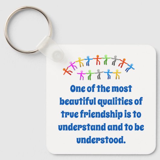 最も美しい資質の一つ – Friendship Q キーホルダー (正面)