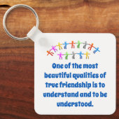 最も美しい資質の一つ – Friendship Q キーホルダー (正面)