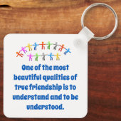 最も美しい資質の一つ – Friendship Q キーホルダー (裏面)