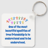 最も美しい資質の一つ – Friendship Q キーホルダー (裏面)