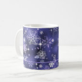 最も美しい雪の結晶 パターン Violet ID846 コーヒーマグカップ (正面左)