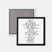 "最も美最高のしい物" マグネット (正面/裏面)