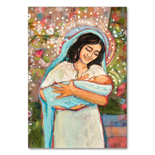 最も聖餐式の私たちの賛美女の祈りの言葉カード テーブルナンバー (正面)