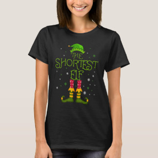 最も背の低いエルフ家族おそろいクリスマスパーティー用P Tシャツ