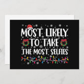 最も自分の好きなクリスマスを取る可能性が高い 招待状 (正面/裏面)