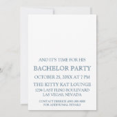 最も興味深い新郎の独身パーティーの招待状 招待状 (裏面)