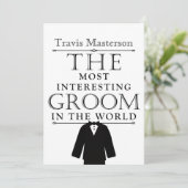 最も興味深い新郎の独身パーティー招待状 招待状 (スタンド正面)
