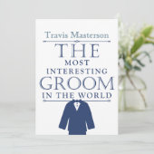 最も興味深い新郎の独身最後のパーティー招待状 招待状 (スタンド正面)