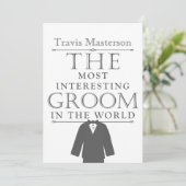 最も興味深い新郎の独身最後のパーティー招待状 招待状 (スタンド正面)