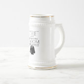 最も興味深い新郎独身男性スタイン、ブラック ビールジョッキ (正面右)