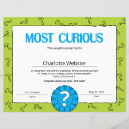 最も興味深い達成証明書PDF