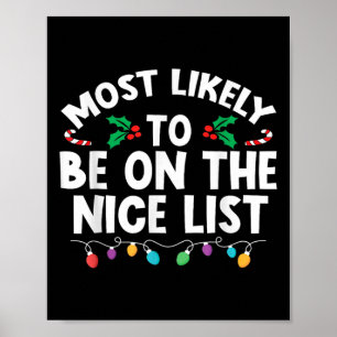最も良いリストのクリスマスファミリーに載っているだろう ポスター
