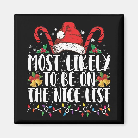 最も良いリストの家族のクリスマスである可能性が高い マグネット (正面)