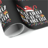 最も良いリストの家族のクリスマスである可能性が高い ラッピングペーパー (ロールコーナー)