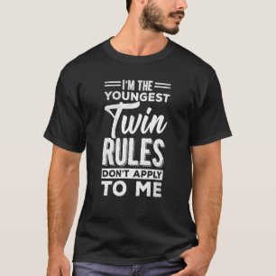 最も若いツインのルールが同一の誕生日を適用しない Tシャツ