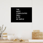 最も複雑な技能はであシンプルる ポスター (キッチン)