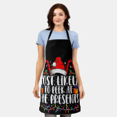 最も見る可能性が高いプレゼントファミリクリスマス エプロン (着用した状態)