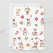 最も親しみやすいクリスマスの最初の誕生日の家具 招待状 (裏面)