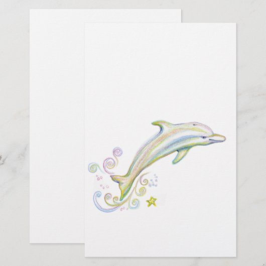 最も親愛なイルカ 便箋 (正面/裏面)