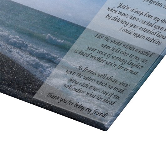 最も親愛な友人の詩の海岸はまな板を振ります カッティングボード (角)