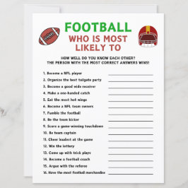 最も試合を行う可能性が高いフットボール