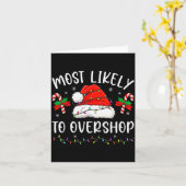 最も買いすぎる可能性が高いショッピング家族のクリスマス カード (黄色い花)