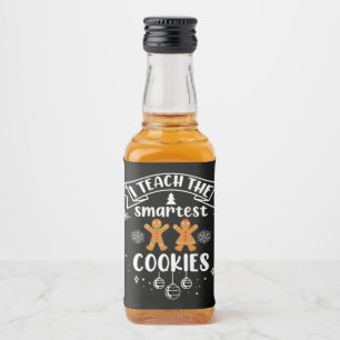 最も賢いクッキーを教える先生のクリスマス リキュールボトルラベル